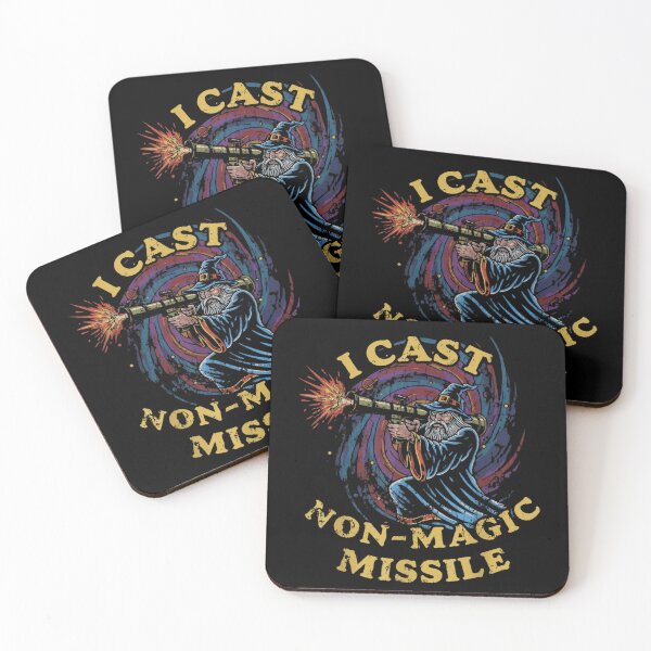 Item preview, I Cast Non Magic Missile Funny Wizard Holding Rocket Launcher Art designed and sold by Denenberg Jardel.