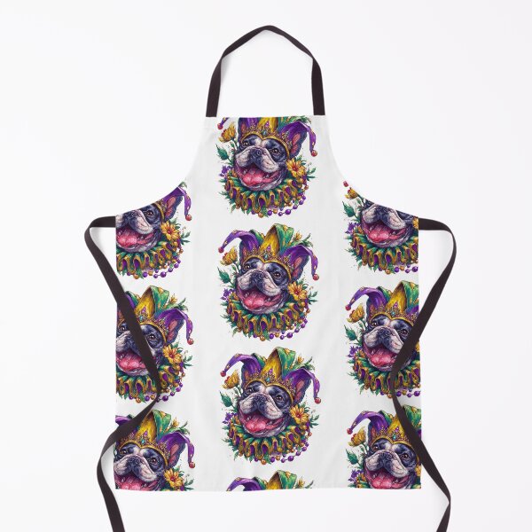 Item preview, Mardi Gras French Bulldog. Colorful Jester Dog Art designed and sold by Anastasiia Yurevych.