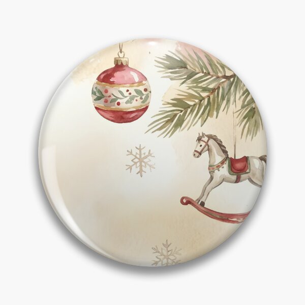Item preview, Watercolor Christmas Holiday Background with Vintage Ornaments designed and sold by AFernandesDSG.