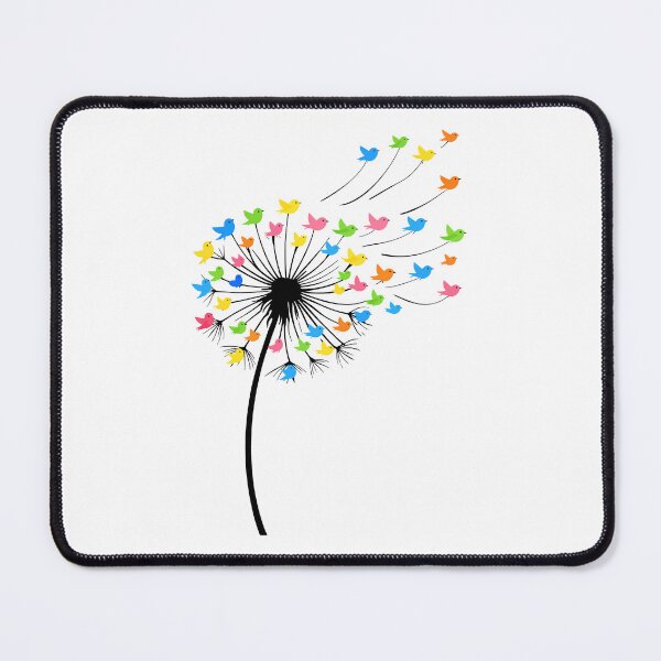 Item preview, Flying colorful birds dandelion flow designed and sold by HandicraftArt.