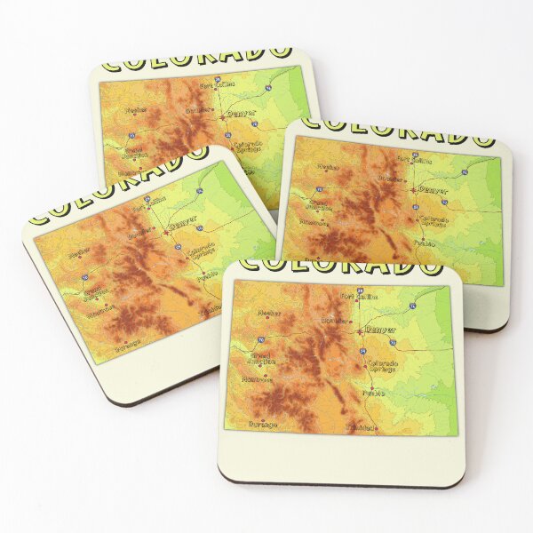 Item preview, Colorado Topographic Map - Retro Sunset Elevation Art designed and sold by mashmosh.