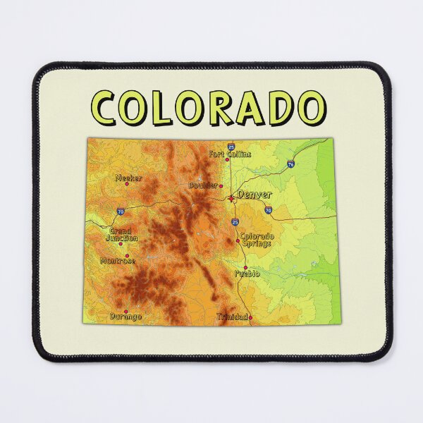 Item preview, Colorado Topographic Map - Retro Sunset Elevation Art designed and sold by mashmosh.