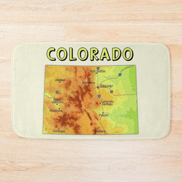 Item preview, Colorado Topographic Map - Retro Sunset Elevation Art designed and sold by mashmosh.