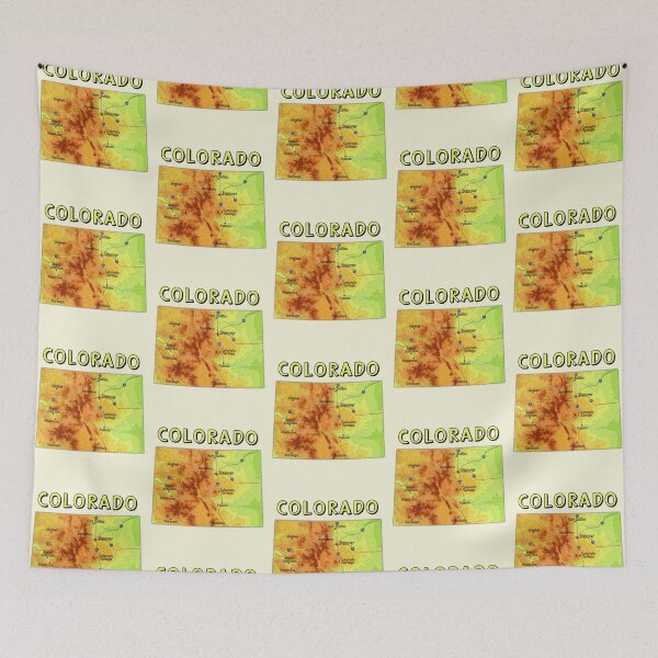 Item preview, Colorado Topographic Map - Retro Sunset Elevation Art designed and sold by mashmosh.