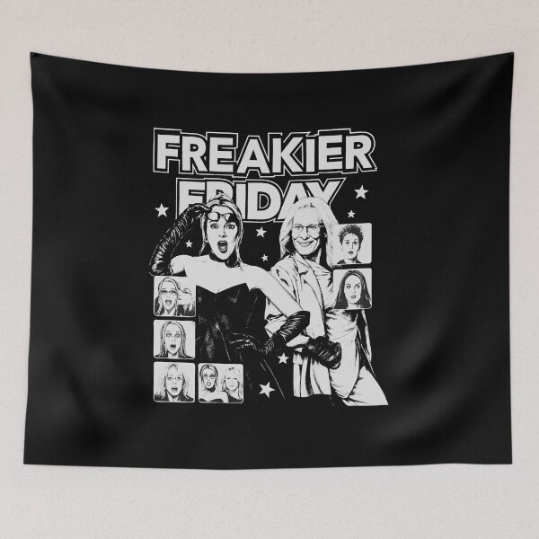 Item preview, Freakier Friday Black And White Character Collage Poster designed and sold by dorenearmstead.