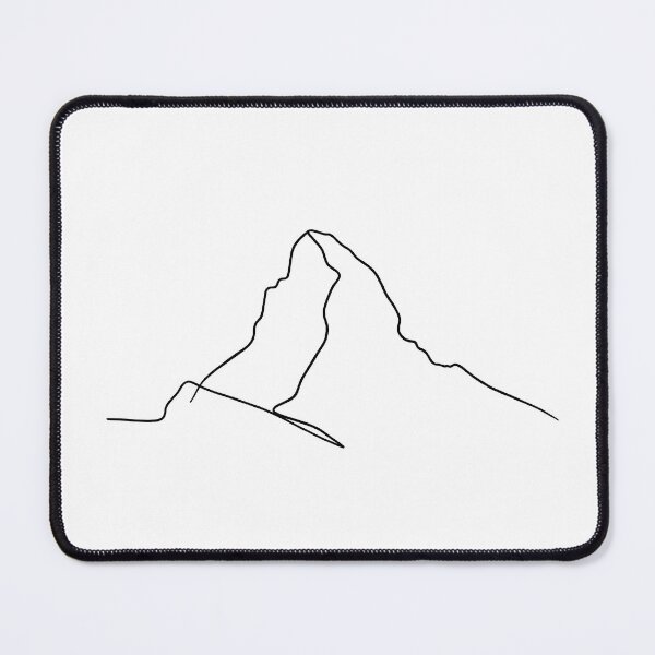 Item preview, Matterhorn Minimalist Line Art Picasso Style Swiss Mountain Silhouette (black) designed and sold by KnotQualified.