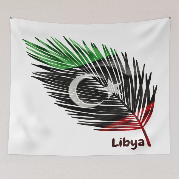 Item preview, Abstract Libya Flag – Feather Design designed and sold by ArteJorge48.