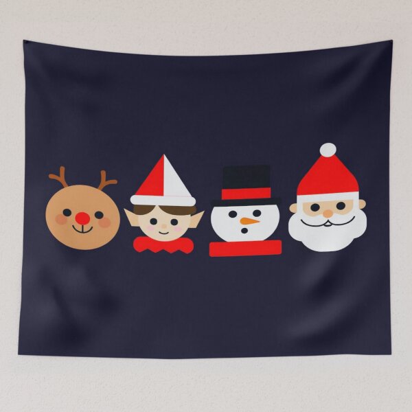 Item preview, Whimsical Christmas Crew – Santa, Elf, Snowman & Reindeer Holiday Art for Gifts, Cards & Apparel designed and sold by Bright Nest Studio.