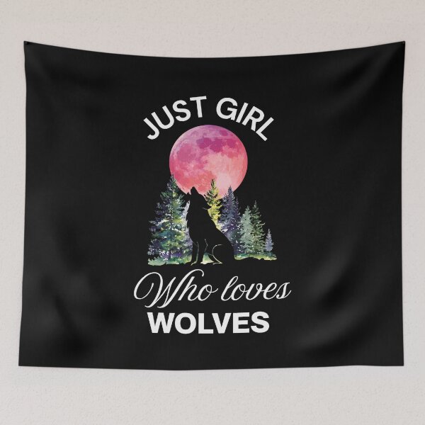 Item preview, Just girl who loves wolves  designed and sold by Fateh-Kro ⭐⭐⭐⭐⭐.