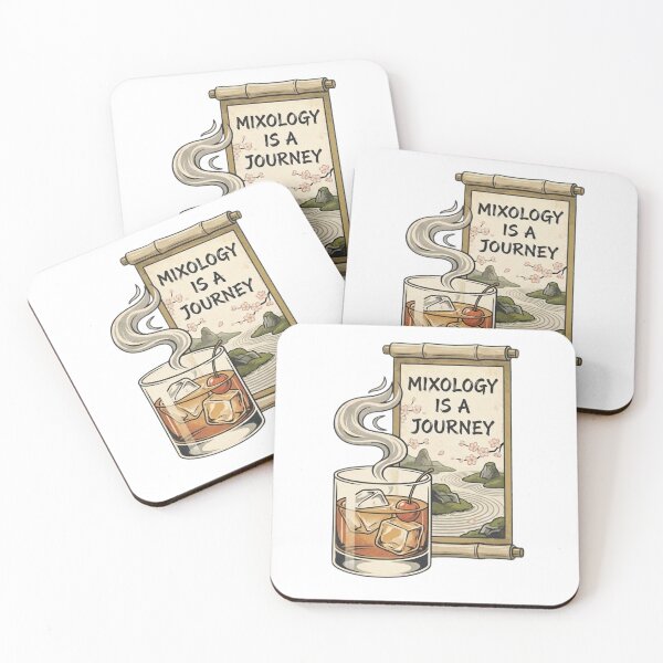 Item preview, Mixology Is A Journey Japanese Zen Bar Art designed and sold by OneLineBar.