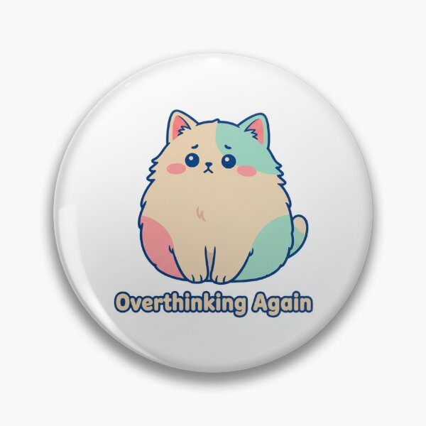 Artikelvorschau, Schon wieder zu viel nachgedacht – süßes Zitat einer ängstlichen Katze | Geschenkidee für alle, die sich mit psychischer Gesundheit auskennen entworfen und verkauft von ProQ Creative Prints.