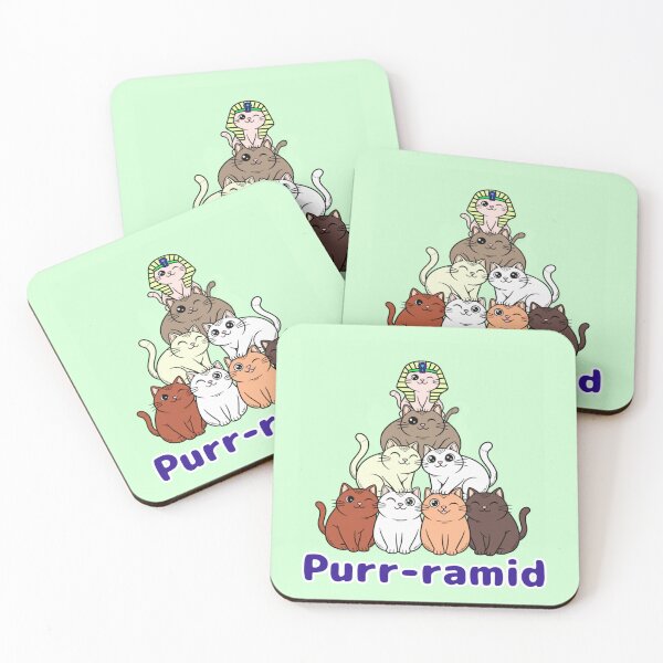 Item preview, Purr-ramid Cat Pyramid, Cute Egyptian Feline Stack Pun designed and sold by JJMasters.