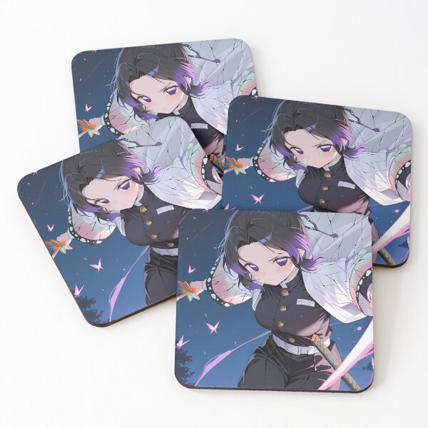 Item preview, Shinobu Kocho Demon Slayer Anime Girl Night Sky Battle designed and sold by Tokyonomad.