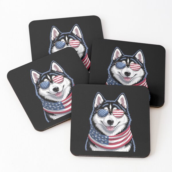 Item preview, Siberian Husky USA Flag Sunglasses 4th of July Patriotic Dog Women Kids Men  designed and sold by MythWoot.