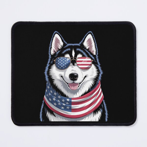 Item preview, Siberian Husky USA Flag Sunglasses 4th of July Patriotic Dog Women Kids Men designed and sold by MythWoot.