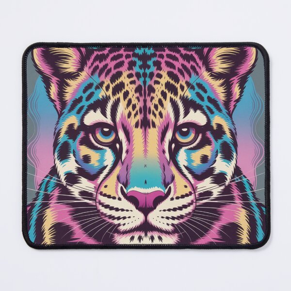 Item preview, Psychedelic Clouded Leopard Portrait designed and sold by VividTrails.