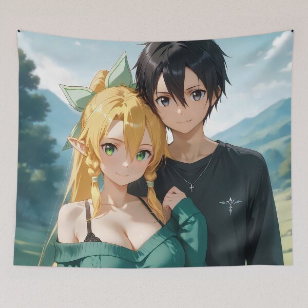 Item preview, Kirito Sword Art Online Forest Anime Couple Warm Summer Gentle Mood designed and sold by Tokyonomad.