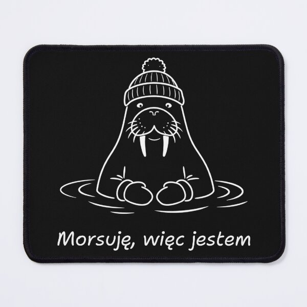 Item preview, Morsuję Więc Jestem | Funny Polish Walrus | Morsowanie | Funny Ice Bath designed and sold by Anniko Art Studio.