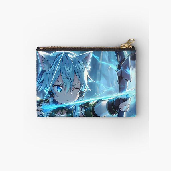 Item preview, Sinon Sword Art Online Anime Girl Waifu Archer Forest Blue Magic Cat Ears designed and sold by Tokyonomad.