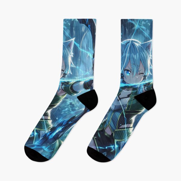 Item preview, Sinon Sword Art Online Anime Girl Waifu Archer Forest Blue Magic Cat Ears designed and sold by Tokyonomad.