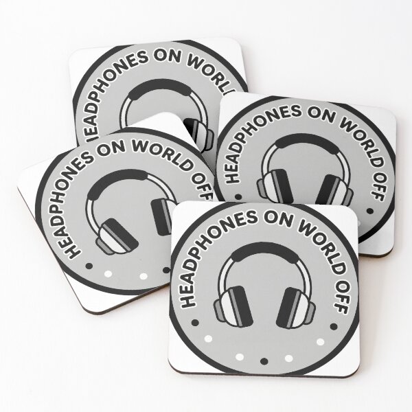 Item preview, Headphones On World Off | Music Lover Quote designed and sold by DreamyDesigns17.