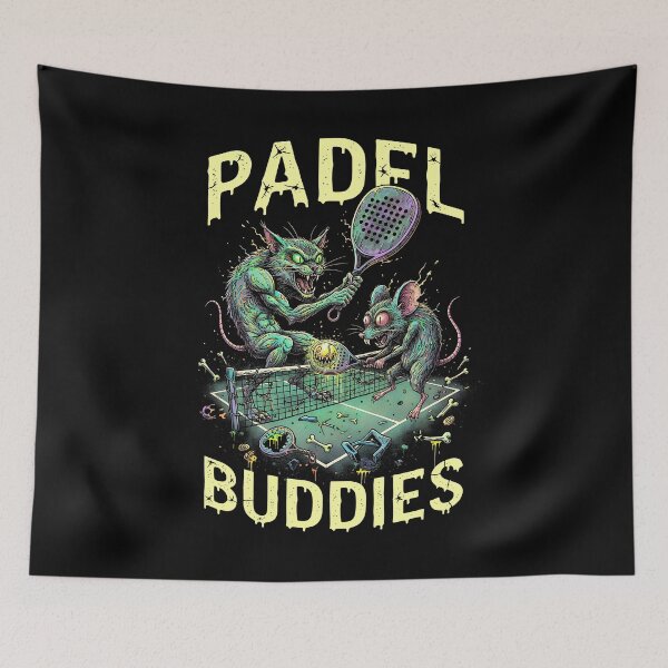 Item preview, Funny Padel Tennis Buddies Cat Mouse Gothic Animal Players designed and sold by GrandeDuc.