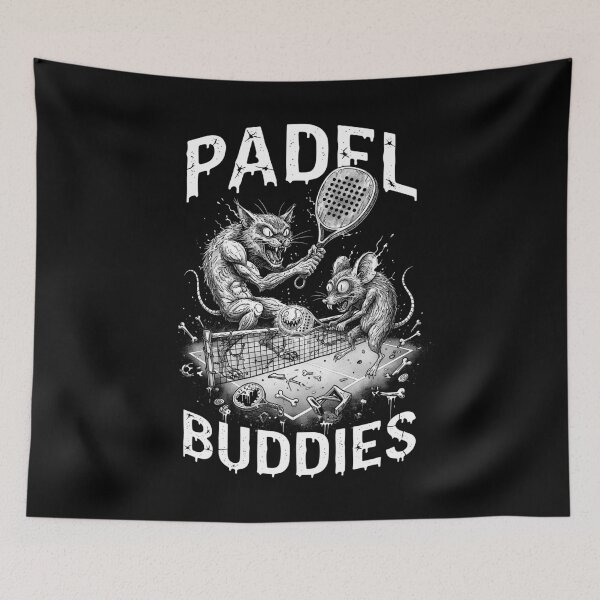 Item preview, Funny Padel Tennis Buddies Cat Mouse Gothic Animal Players designed and sold by GrandeDuc.