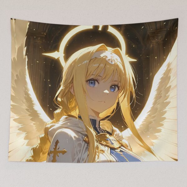 Item preview, Alice Zuberg Sword Art Online Anime Angel Fantasy Golden Blue Knight designed and sold by Tokyonomad.