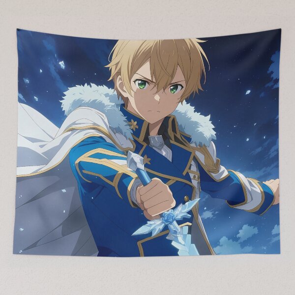Aperçu de l'œuvre Eugeo Sword Art Online Anime Épée de Glace Fantasy Bleu Hiver créée et vendue par Tokyonomad.
