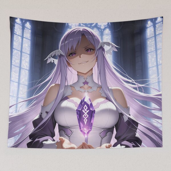 Item preview, Quinella Sword Art Online Anime Fantasy Magic Cathedral Night Purple Anime Girl designed and sold by Tokyonomad.