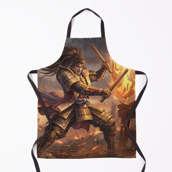 Item preview, Maeda Keiji – Flaming War Drum Hero | Samurai Firestorm Fantasy Art | Mori no Akari Series designed and sold by Mori-no-Akari.