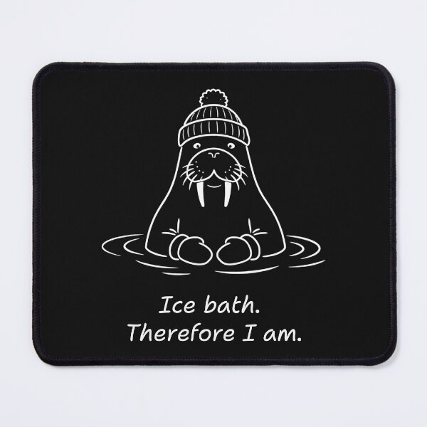 Item preview, Ice Bath Therefore I Am | Funny Walrus | Funny Ice Bath|  Funny Ice Plunge designed and sold by Anniko Art Studio.