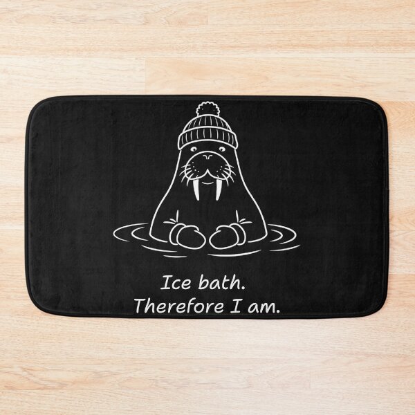 Item preview, Ice Bath Therefore I Am | Funny Walrus | Funny Ice Bath|  Funny Ice Plunge designed and sold by Anniko Art Studio.