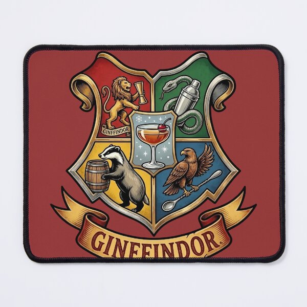 Item preview, Magic School Cocktail Crest Wizard Bar Art designed and sold by OneLineBar.