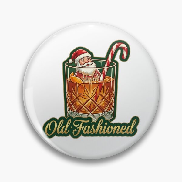 Item preview, Melting Santa Old Fashioned Christmas Cocktail Art designed and sold by OneLineBar.