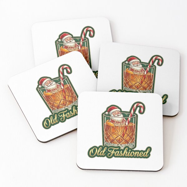 Item preview, Melting Santa Old Fashioned Christmas Cocktail Art designed and sold by OneLineBar.