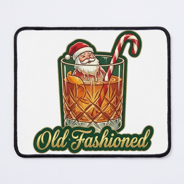 Item preview, Melting Santa Old Fashioned Christmas Cocktail Art designed and sold by OneLineBar.