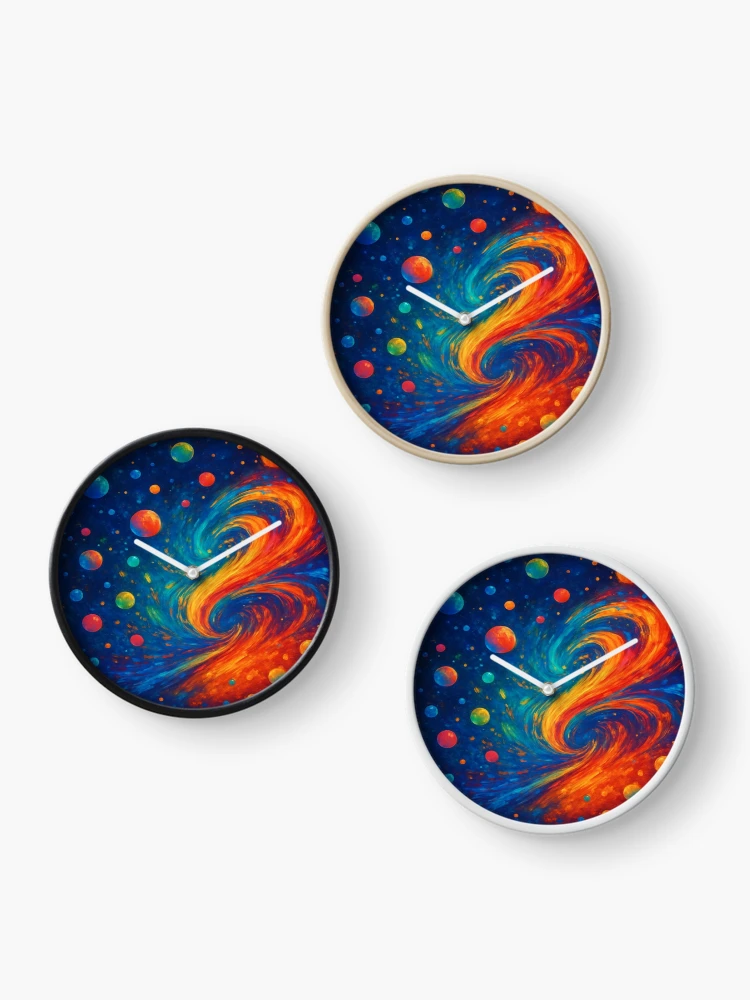 Thumbnail 3 of 4, Clock, ABSTRACT ART designed and sold by Matoo5062.