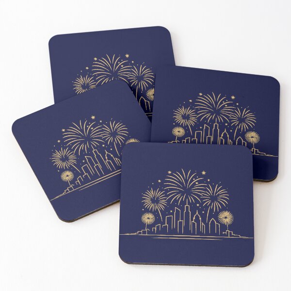 Item preview, Midnight Fireworks Skyline designed and sold by DabrowskiDesign.