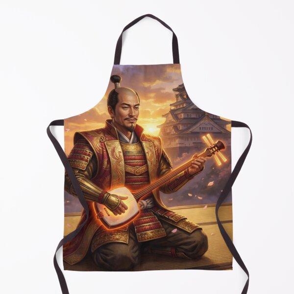 Item preview, Toyotomi Hideyoshi – Golden Sunset Shamisen | Samurai Harmony Art | Mori no Akari Series designed and sold by Mori-no-Akari.