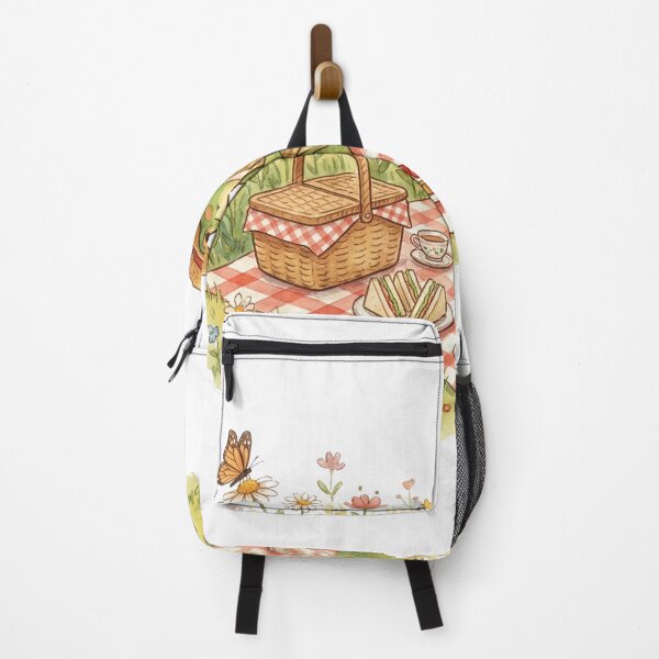 Item preview, Cozy Frog Picnic with Tea and Sandwiches in Meadow designed and sold by EverBranz-stor.