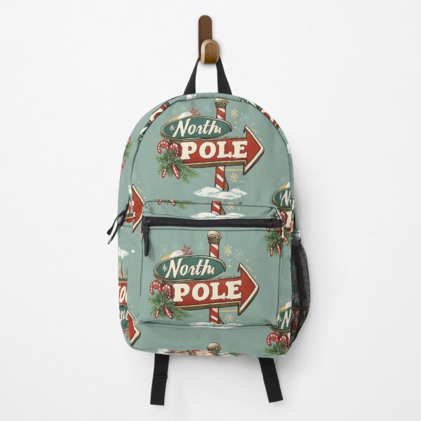 Item preview, North Pole Retro Sign | Vintage Christmas Holiday Design designed and sold by Globalcitytees.