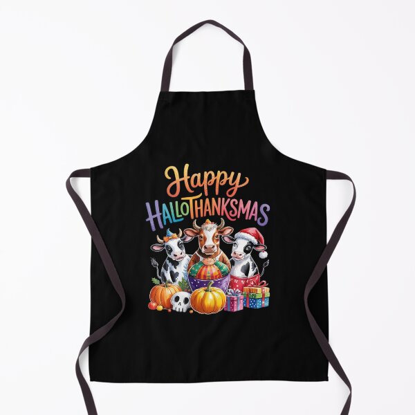 Item preview, Cows Halloween Christmas Happy Hallothanksmas Thanksgiving  designed and sold by RsFilsingerArt.