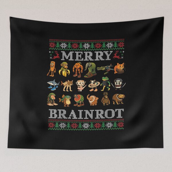 Item preview, The Ultimate "Brainrot" Ugly Christmas Sweater Design designed and sold by Krasnovaovaova.