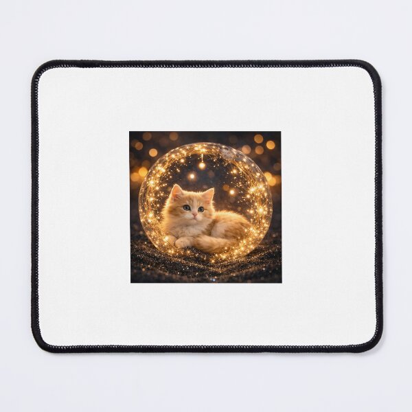 Item preview, Dreaming Cat Inside a Glowing Glass Sphere designed and sold by LovelyCatGalaxy.