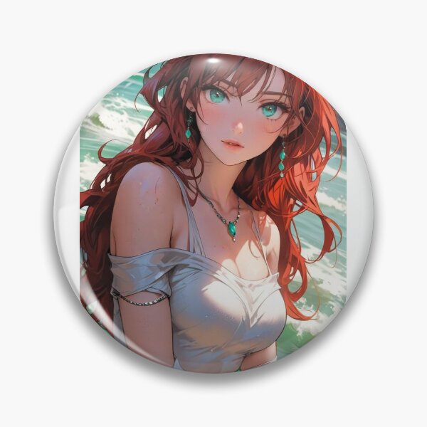 Item preview, red hair anime girl designed and sold by MeDiaEr.