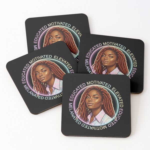 Item preview, Educated Motivated Elevated Melanated Queen Art designed and sold by QuipQuips.