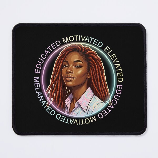 Item preview, Educated Motivated Elevated Melanated Queen Art designed and sold by QuipQuips.