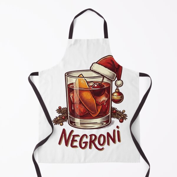 Item preview, Christmas Negroni Cocktail Santa Hat Holiday Art designed and sold by OneLineBar.