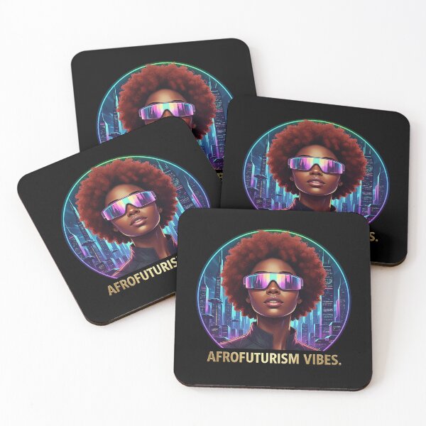 Item preview, Afrofuturism Vibes Red Afro Future Queen designed and sold by QuipQuips.